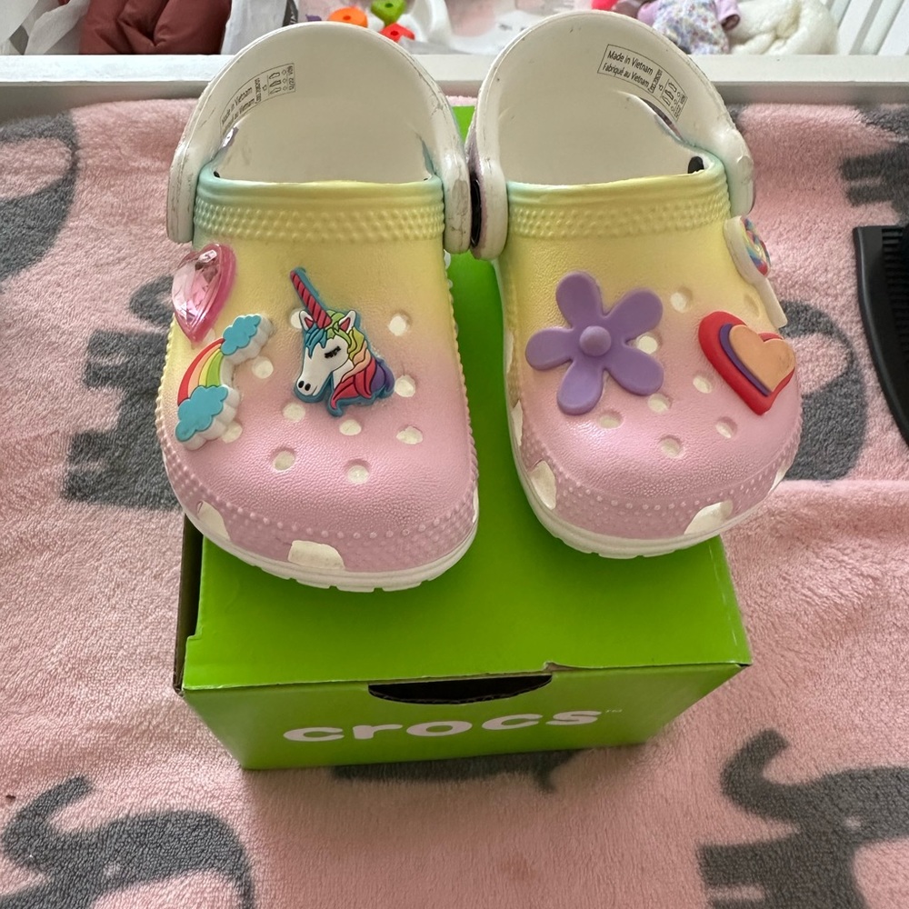 Infant girl crocs